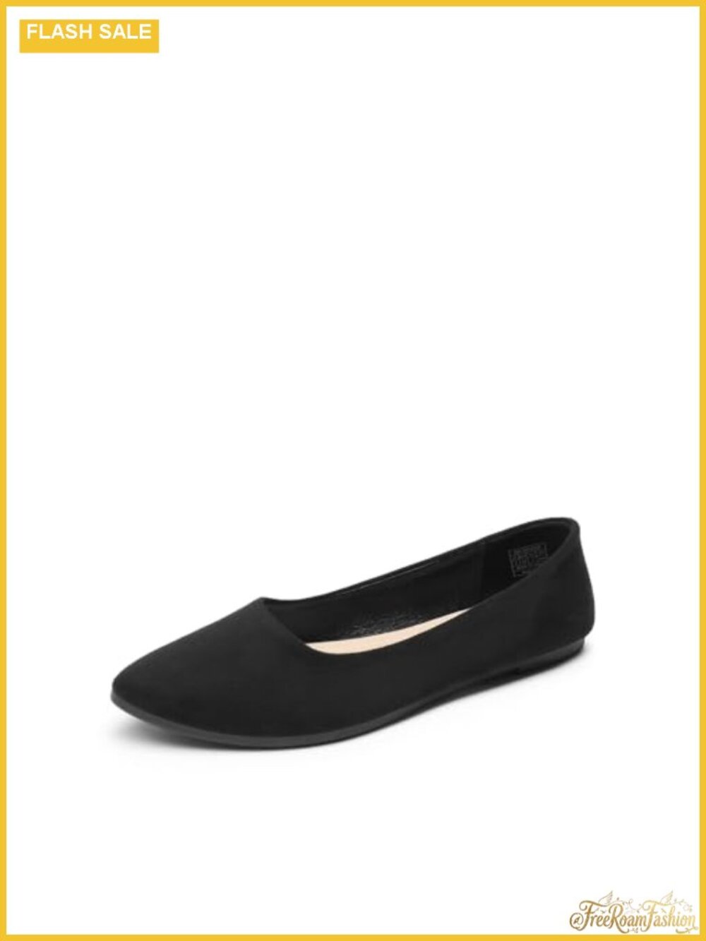 Women's Pointed Toe Faux Suede Ballet Flats